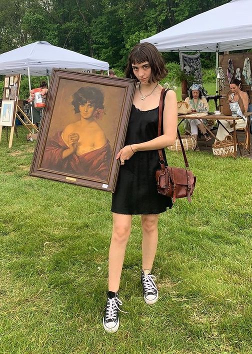 Sassy Babe In Simple One-Piece Dress
