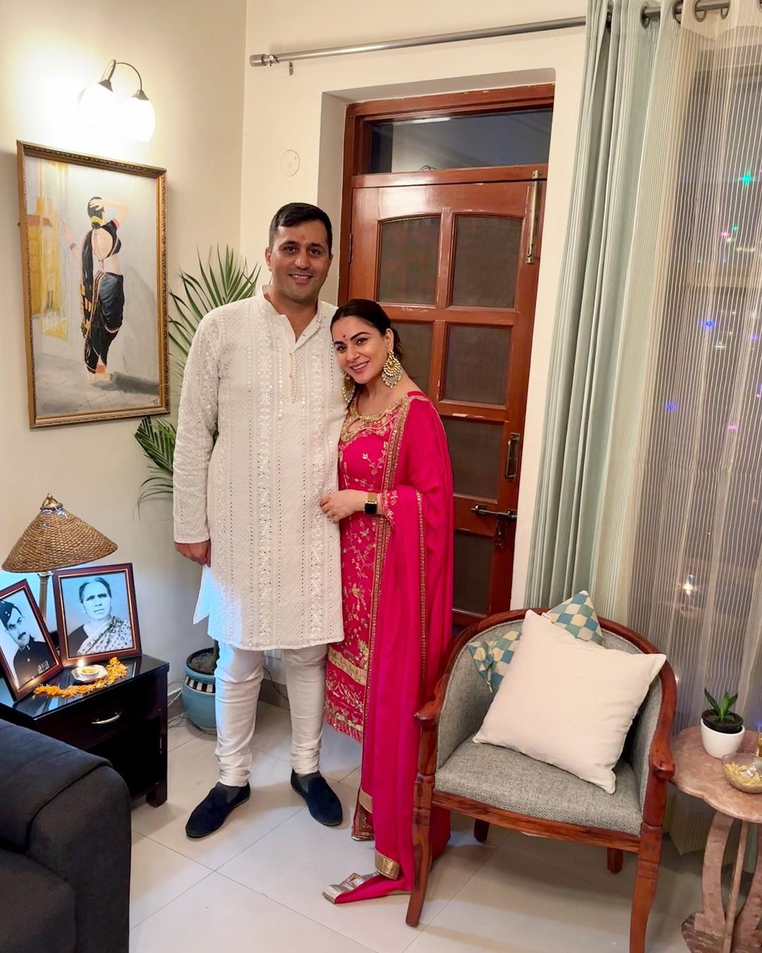 Shraddha Arya With Her Husband Rahul Nagal