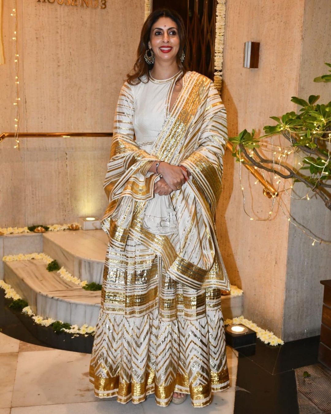 ShShweta Bachchan-Nanda In Off White Sharara Set