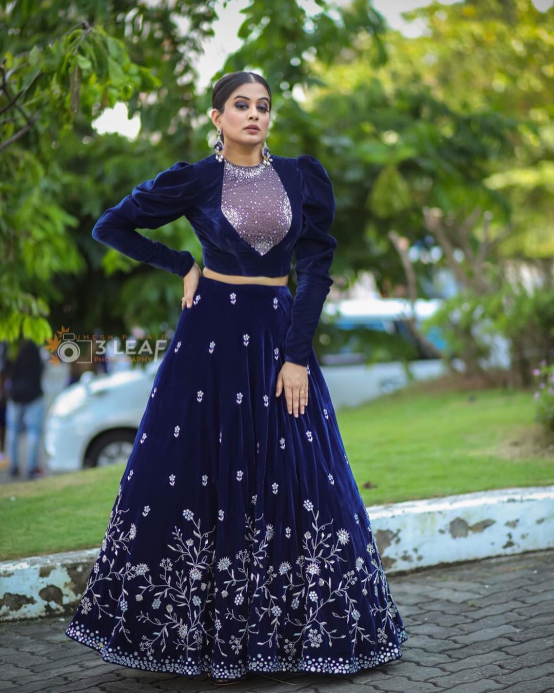 The Blue Velvet Lehenga