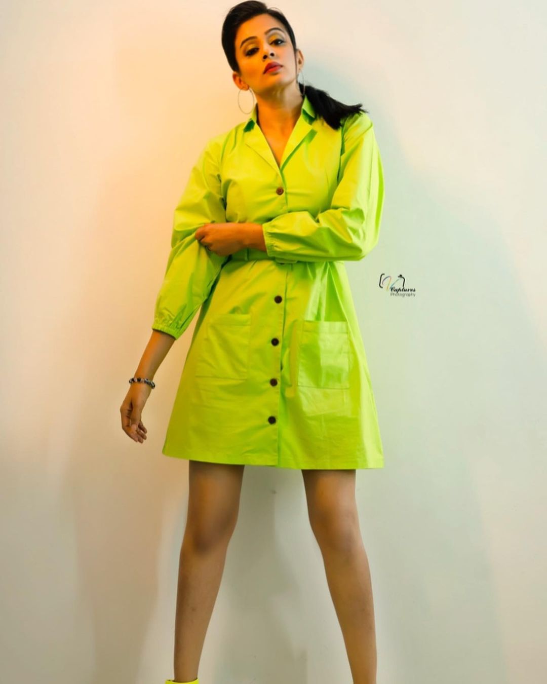 The Neon Shirt Dress