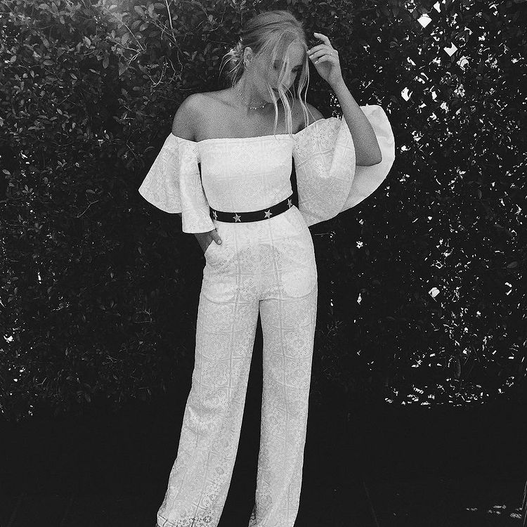 The Off-Shoulder White Jumpsuit Has Taken My Breath Away