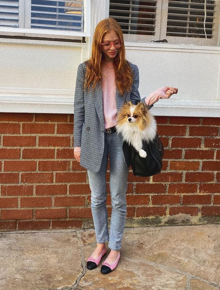 The Street Girl Look With A Dog