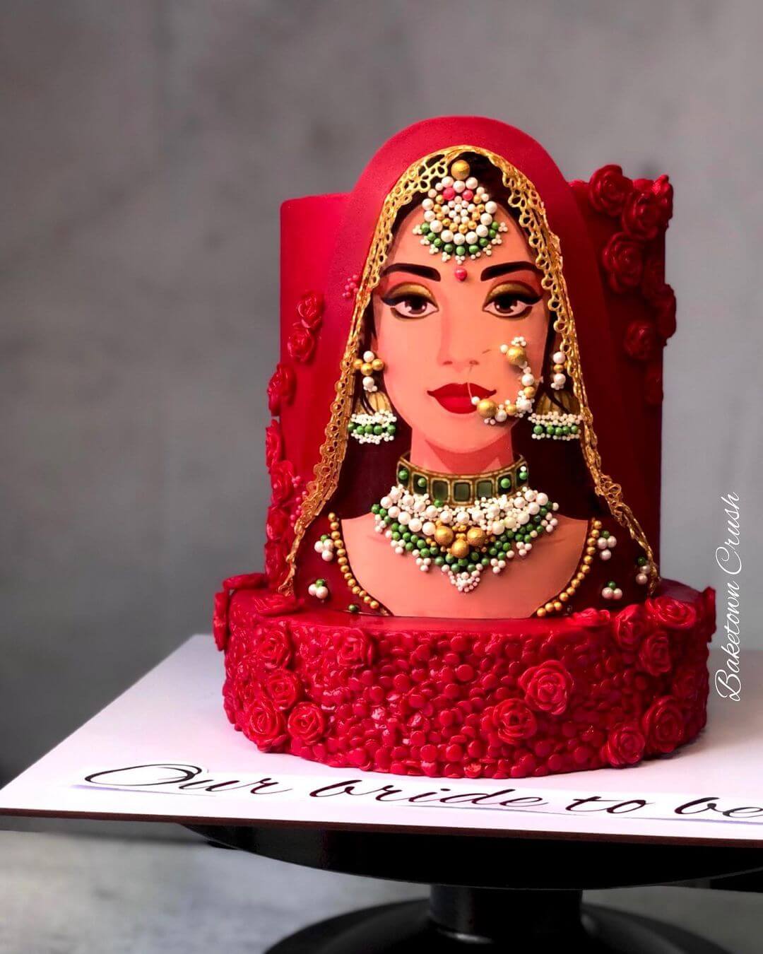 Unique Bridal-Themed Wedding Cake