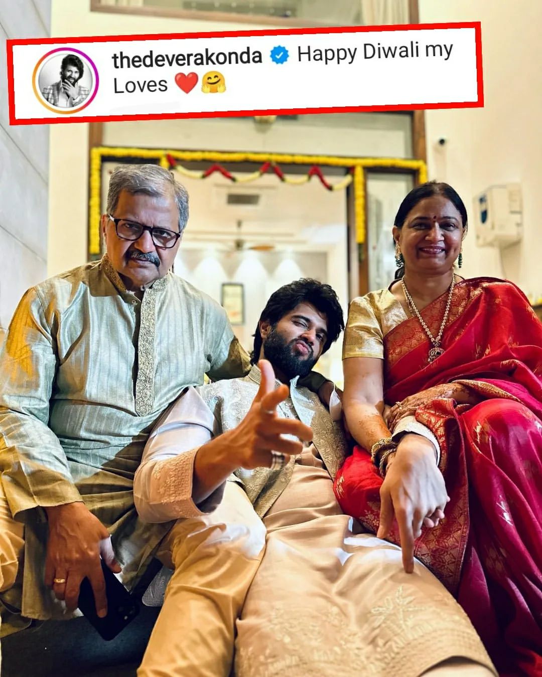 Vijay Devarakonda With His Parents