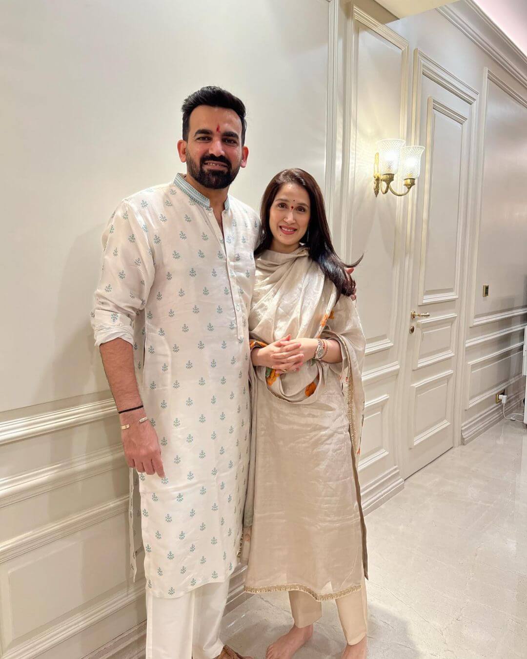 Zaheer Khan With Wife Sagarika Ghatge