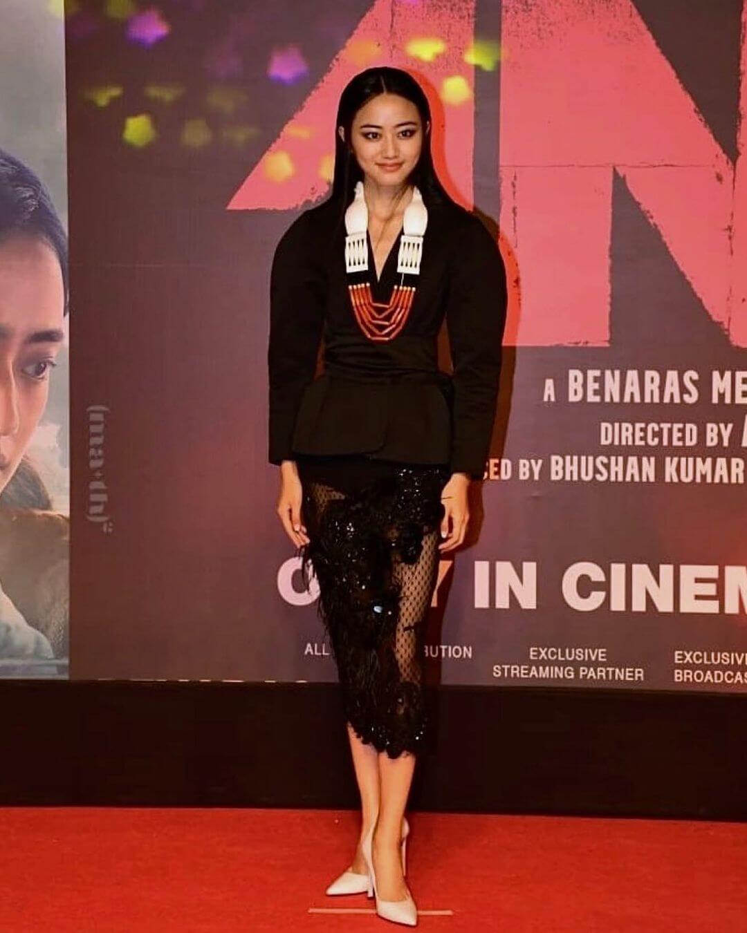 Beauty Babe Andrea Donning in Beautiful Black Dress with Traditional Kohima Neck Piece