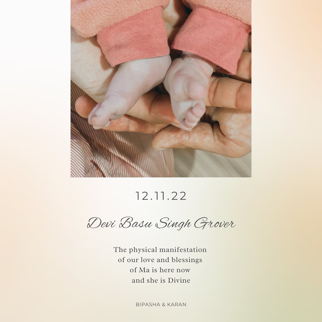 Bipasha Basu And  Karan Singh Grover's Baby Girl Devi Basu Grover