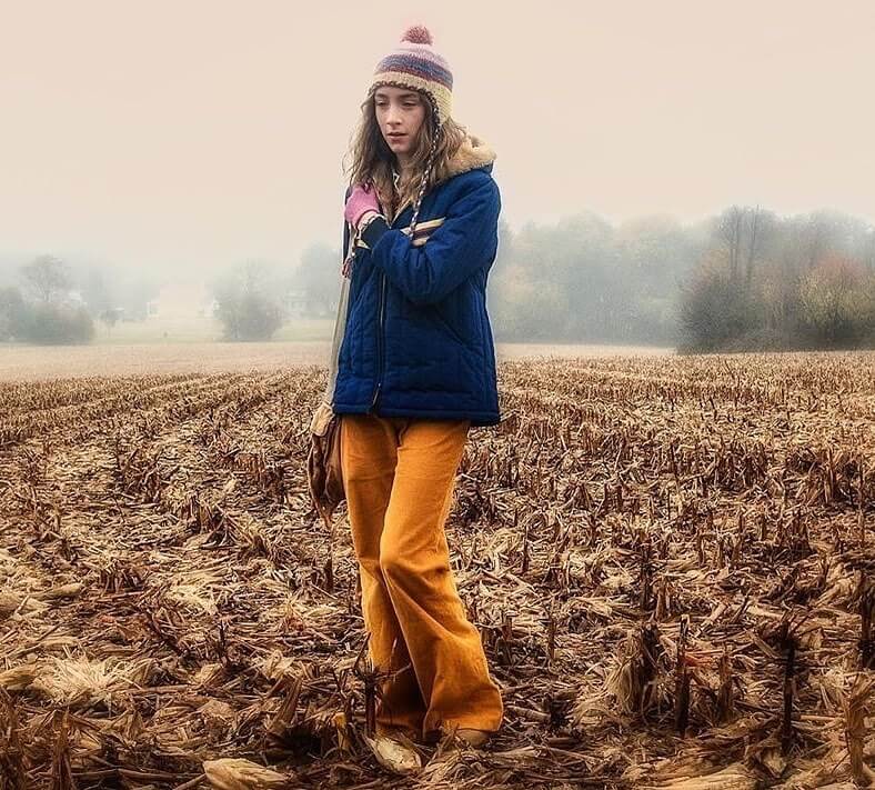 Blue Jacket and Mustard Corduroy Pants- the Perfect Winter Fit