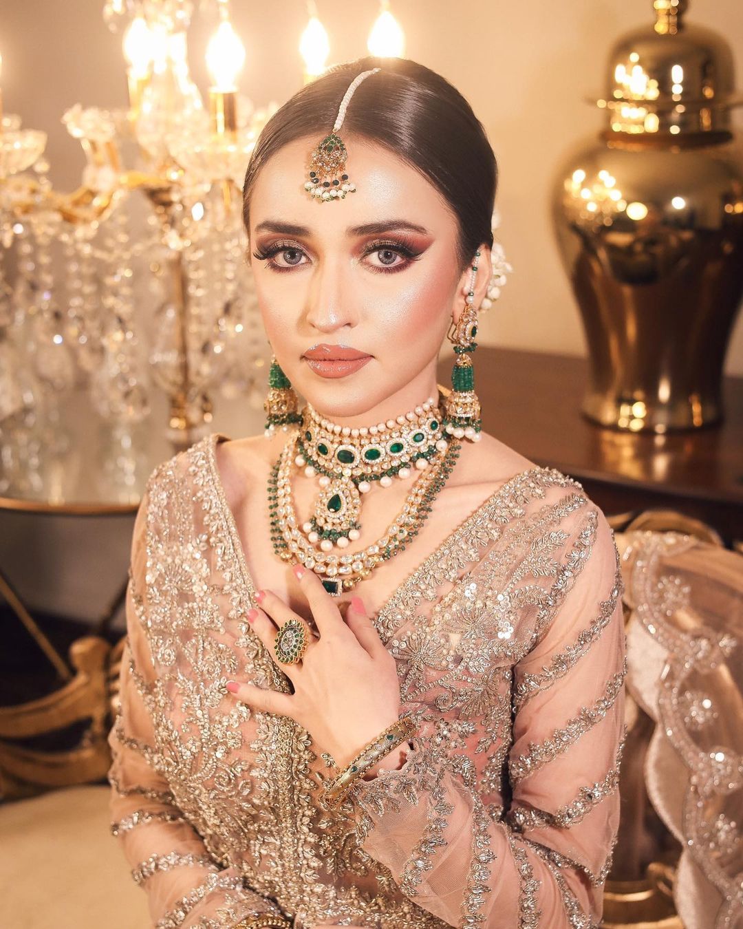 Bride In  Bright Colours When You Can Rock The Darker Ones Bridal Makeup Trends And Ideas For Muslim Wedding