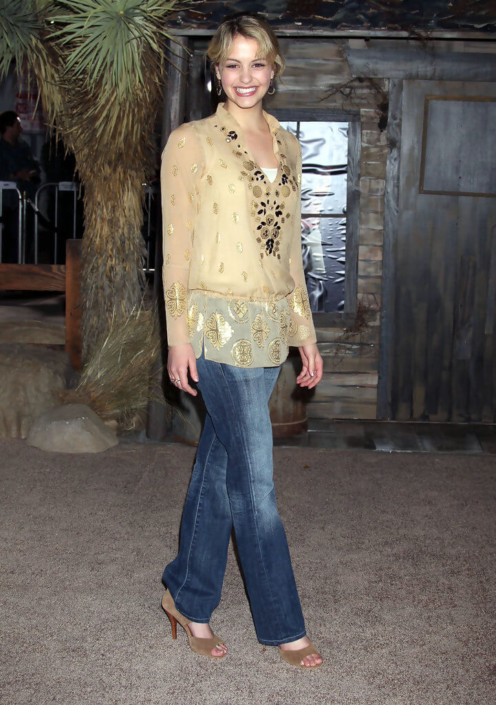 Gage's Stunning Look In Beautiful Embroidered Net Top & Denim Jeans