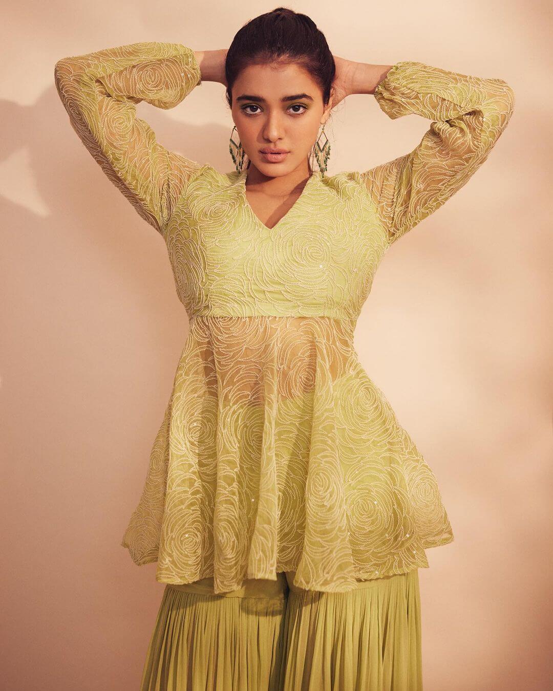 Ketika Sharma Gives Us Festive Vibes Look In Yellow Kurta Plazzo Outfit Ketika Sharma Classy and Sassy Outfit Looks