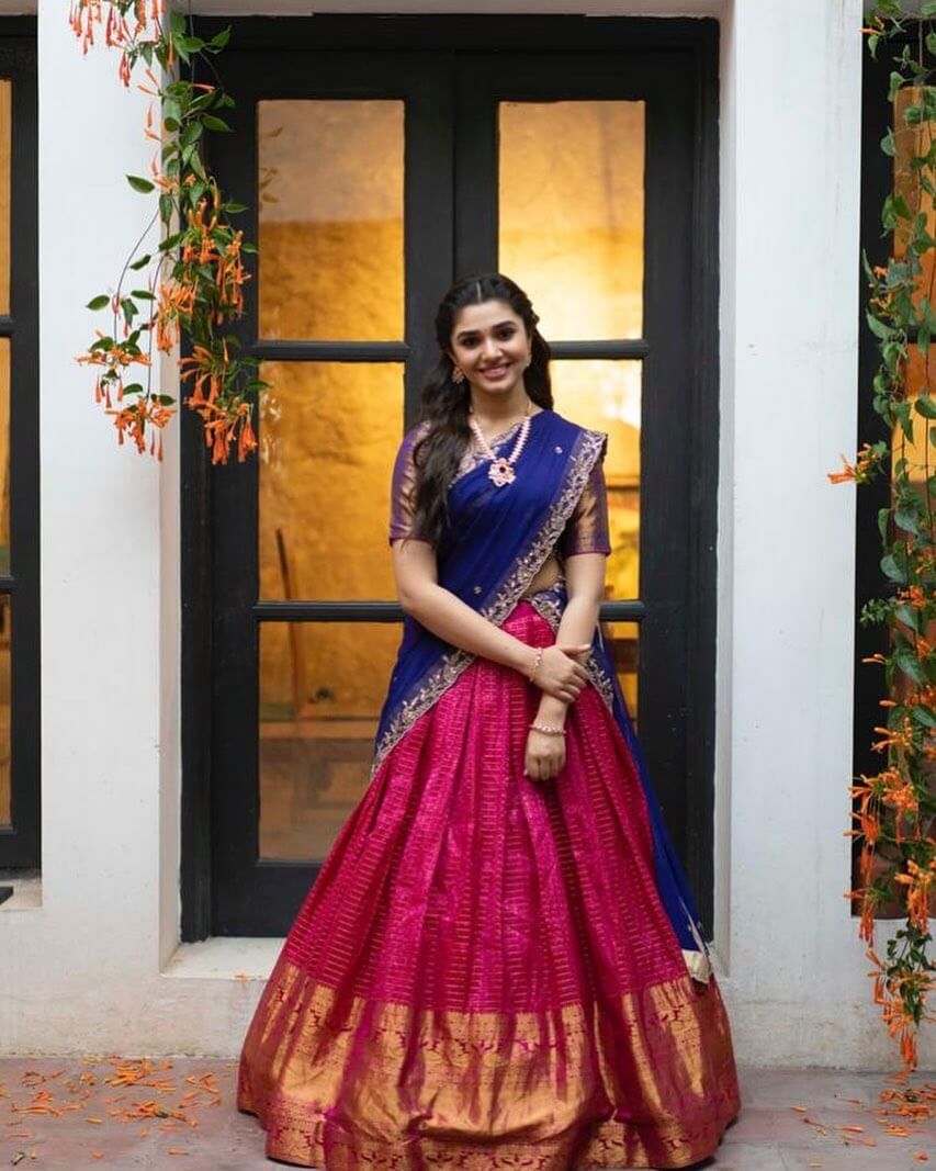 Krithi Shetty Look Fabulous In Pink Lehenga Outfit
