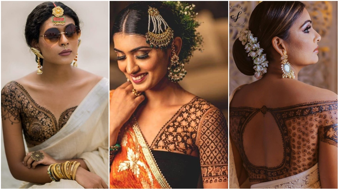 Latest Blouse Mehndi Designs For Brides