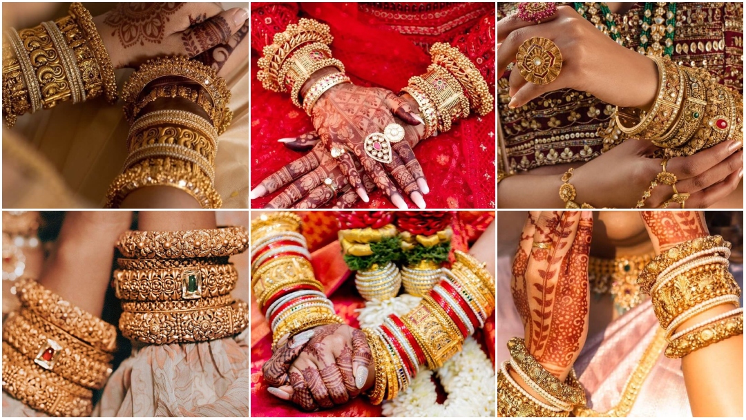 Latest Gold Bangle Designs For Indian Bride