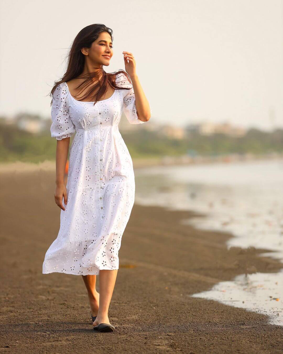 Nabha Natesh Look In Elegant White Dress Gives Us Vacay Vibes