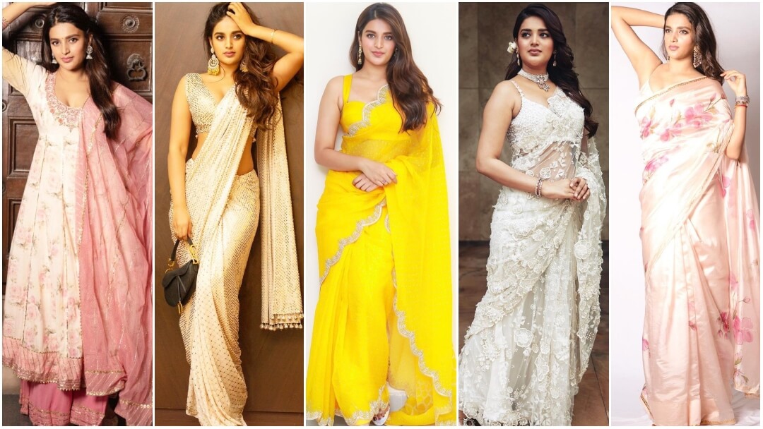 Nidhhi Agerwal Glossy I& Classy Outfits