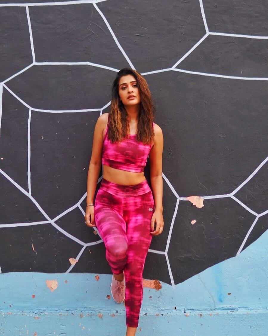 Paayal Rajput In Pink Yoga Wear Can be Your GymYoga Outfit Too