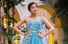 Pranitha Subhash Frozen Princess Inspired One Shoulder Maxi Dress Outfit Look gives us a Princess Vibes