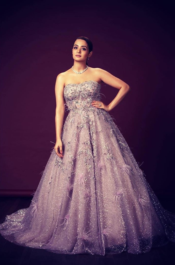 Surveen in Off-Shoulder Shimmery Gown is Giving us Princess Vibes Look : Surveen Chawla Ethnic and Elegant Outfit Inspo