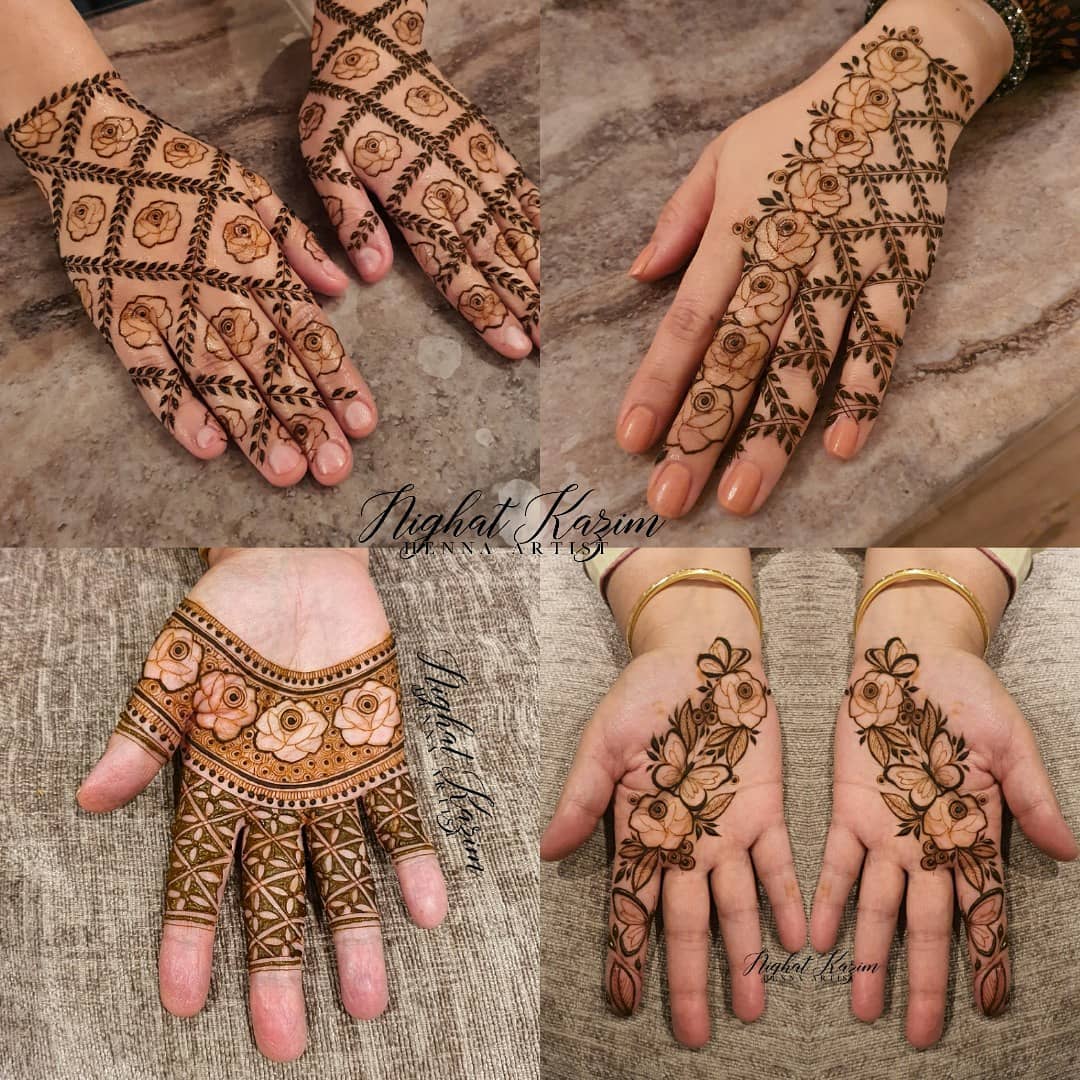 The Fusion of Floral & Leafy Henna Design