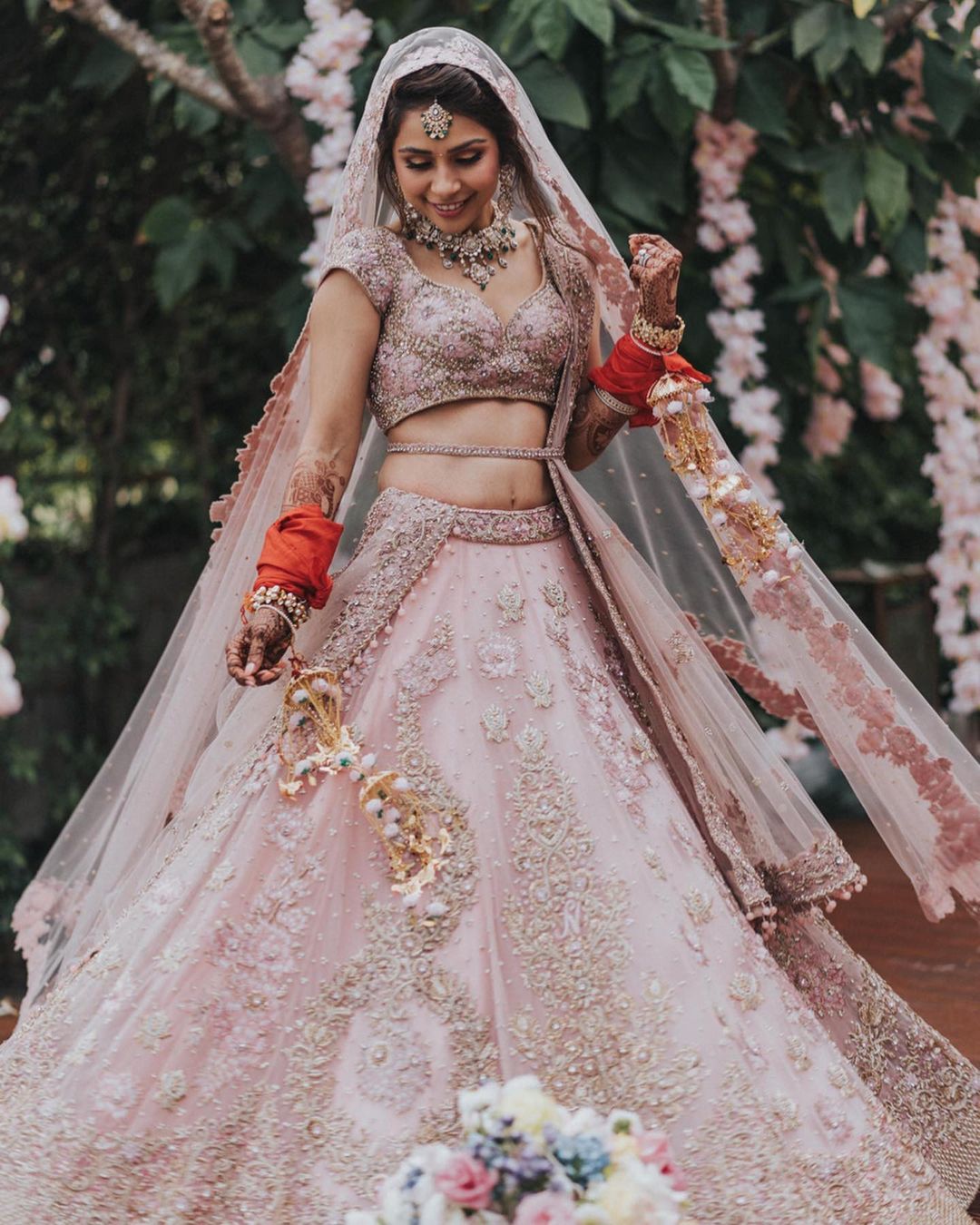 The Purplish-Pink Kind Of Lehenga Shades Of Bridal Pink Lehenga For Her Wedding Day