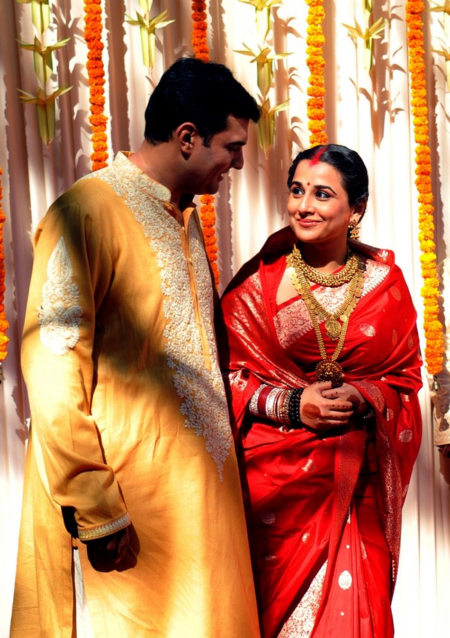 Vidya Balan in Red Silk Embroidered Saree Look Beautiful Bridal Saree Look Spotted On Celebrities And Real Brides