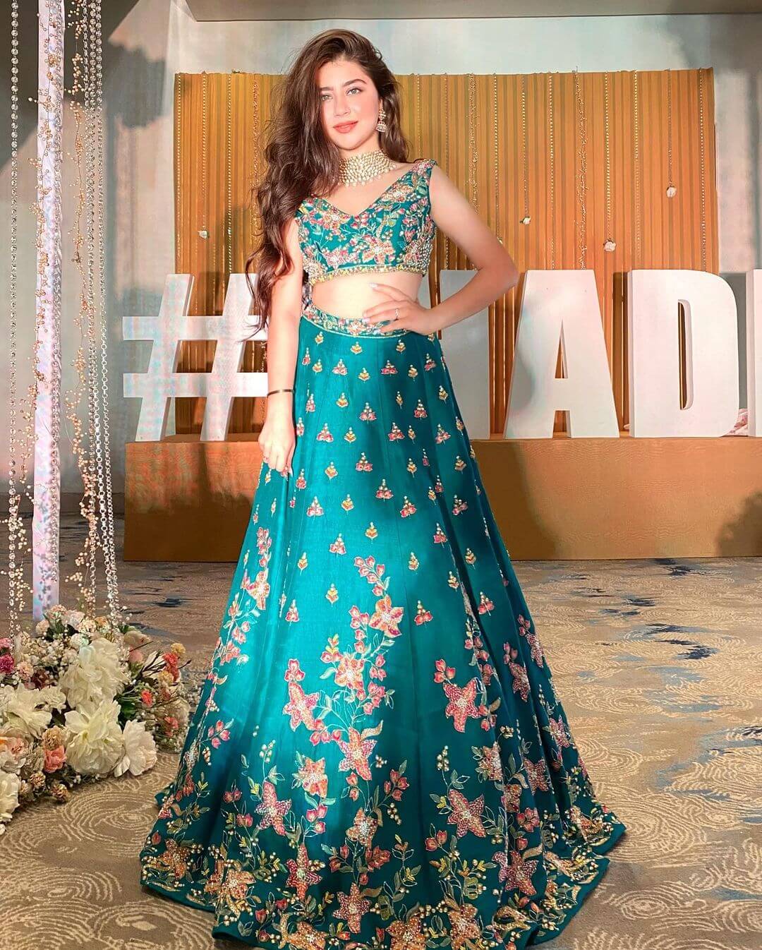 Aditi Bhatia Look Dazzling In Blue Lehenga Outfit Aditi Bhatia Gorgeous Outfit Look