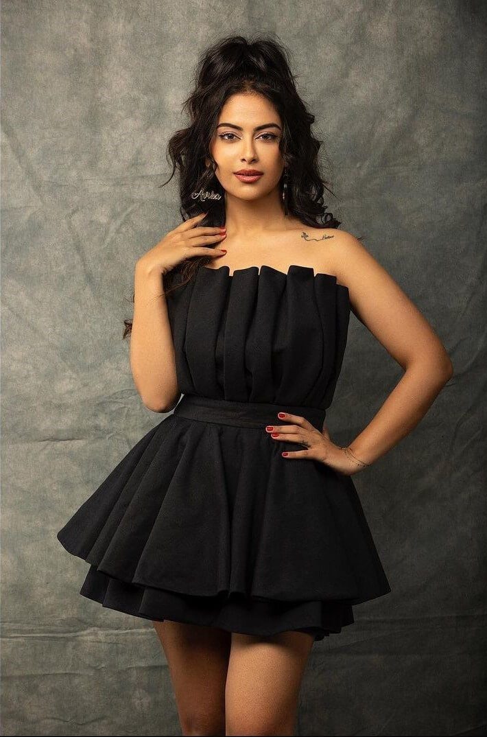 Avika Gor Look Adorable In Black Mini Dress Outfit Avika Gor's Style Outfit And Look