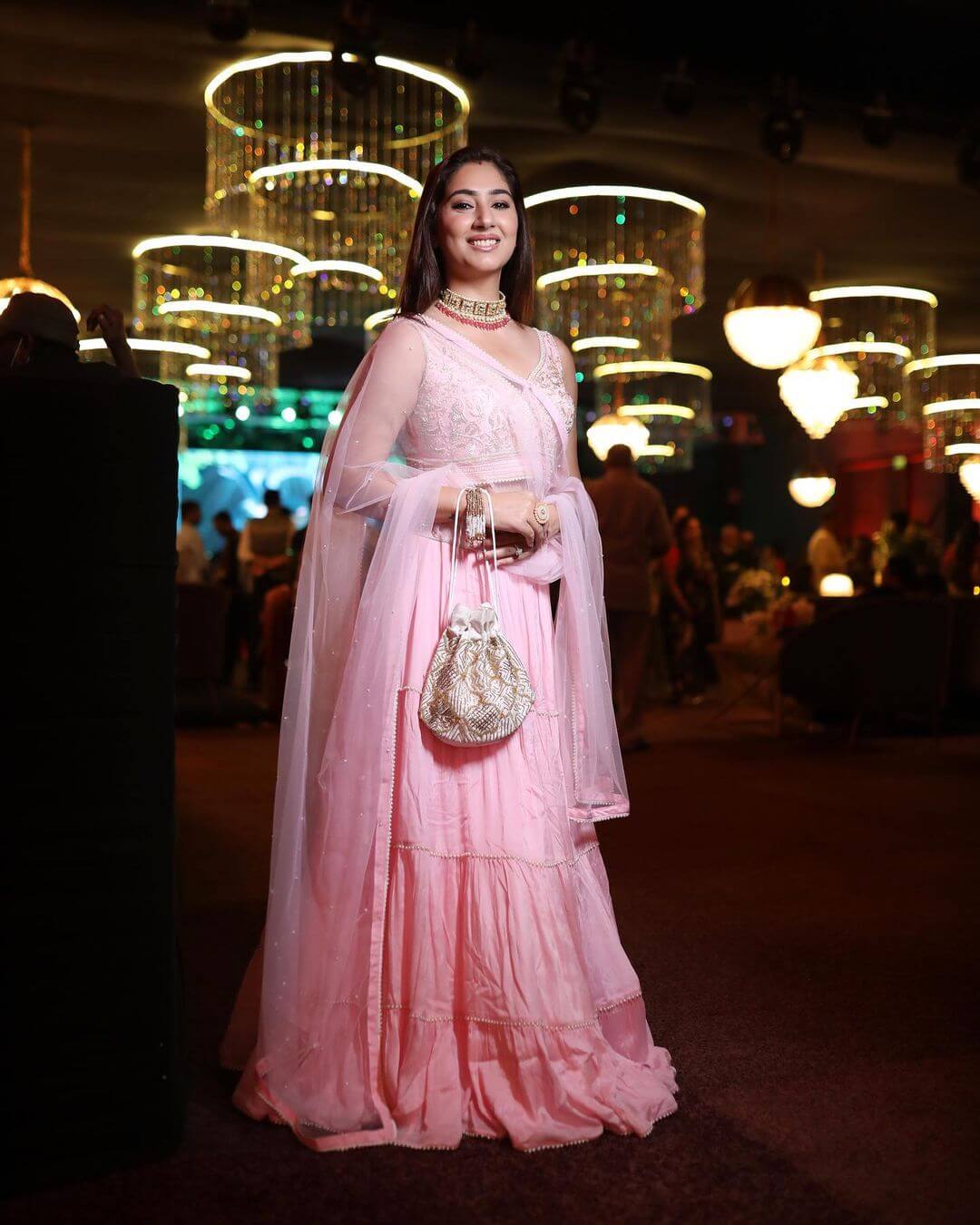 Disha Look Stunning In Pink Lehenga Outfit Disha Parmar Amazing Outfit And Looks