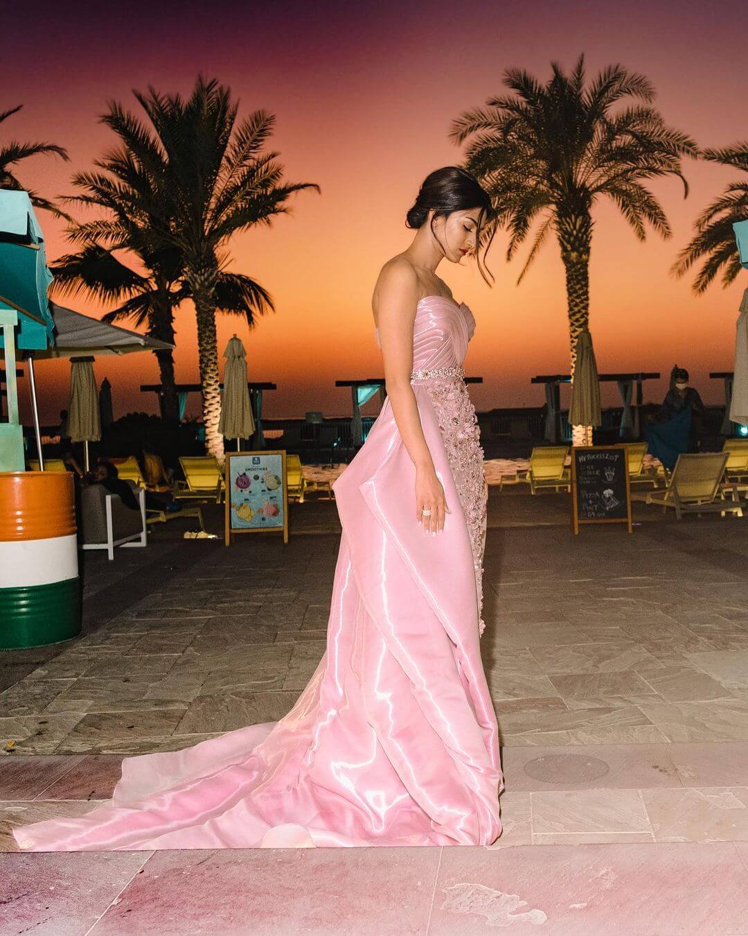 Erica Gives Us Princess Vibes In Pink Off-Shoulder Evening Gown