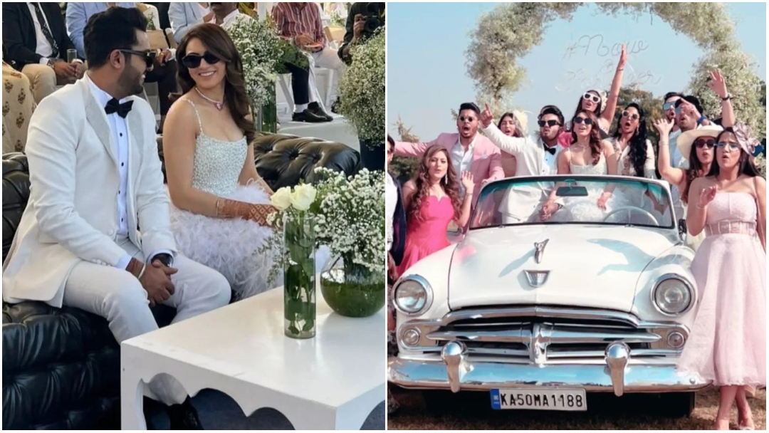 Hansika Motwani And Sohael Khaturiya's White-Themed Pre-Wedding Party