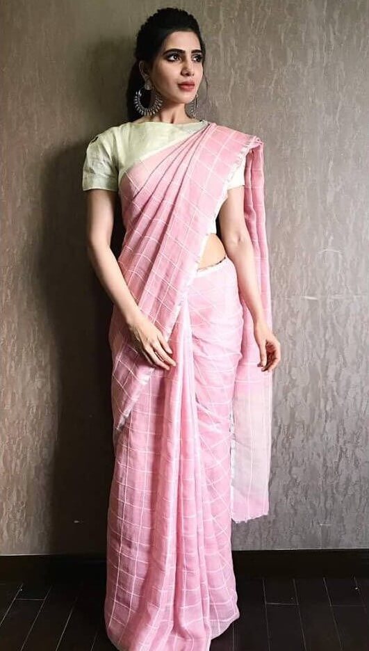 Simple But Stylish, In Pink SareeSamantha Saree Designs