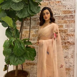 Neha Pendse Comfy & Fabulous Outfits & Looks : Orgenza Saree Outfit & Looks 