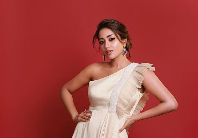 Nivetha Pethuraj In Ivory Evening Gown