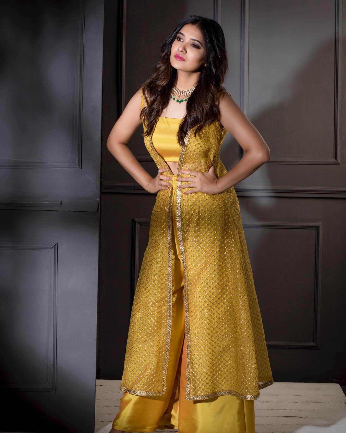 Vani Bhoja In Yellow Co-Ord Indo Western Dress Perfect Festive Look
