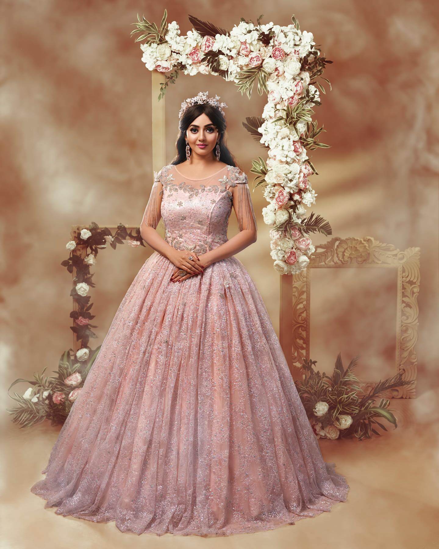 Vidya Pradeep In Glittery Pink Gown Gives Us Enchanting Look