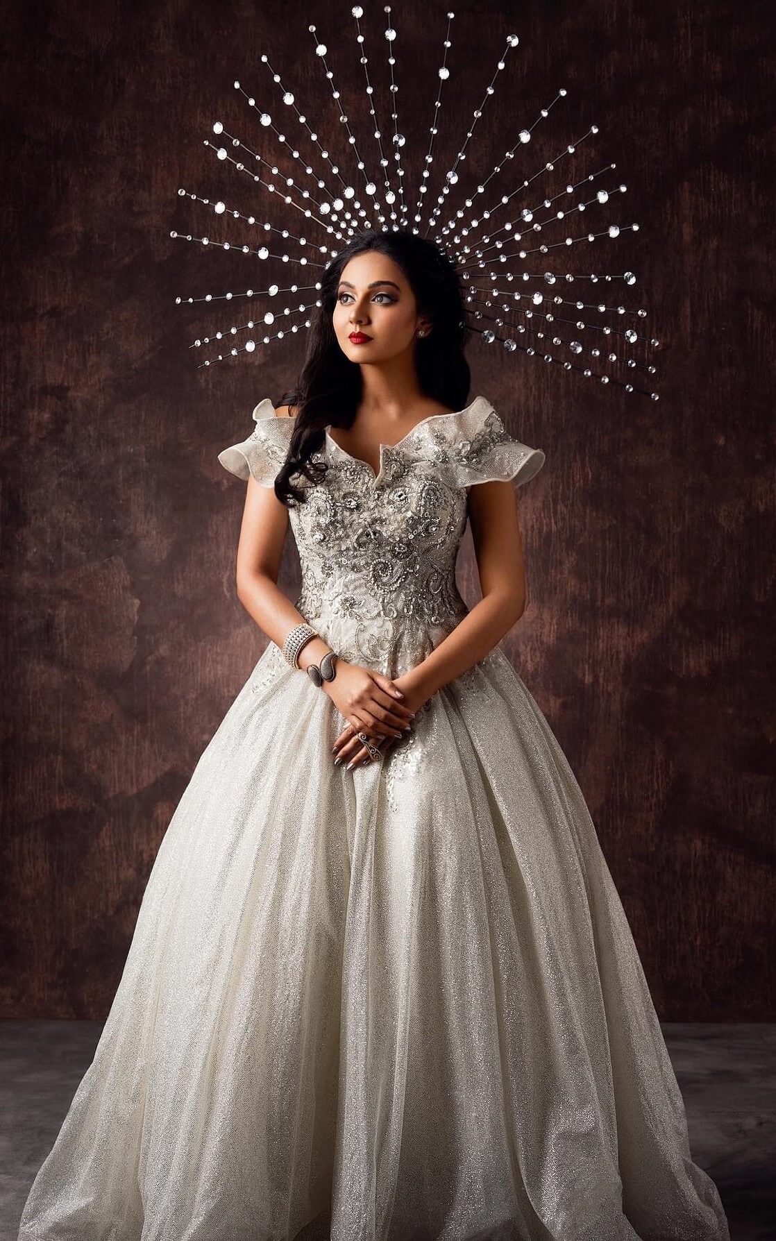 Vidya Pradeep In Ivory Bridal Gown Gives Us Princess Vibes