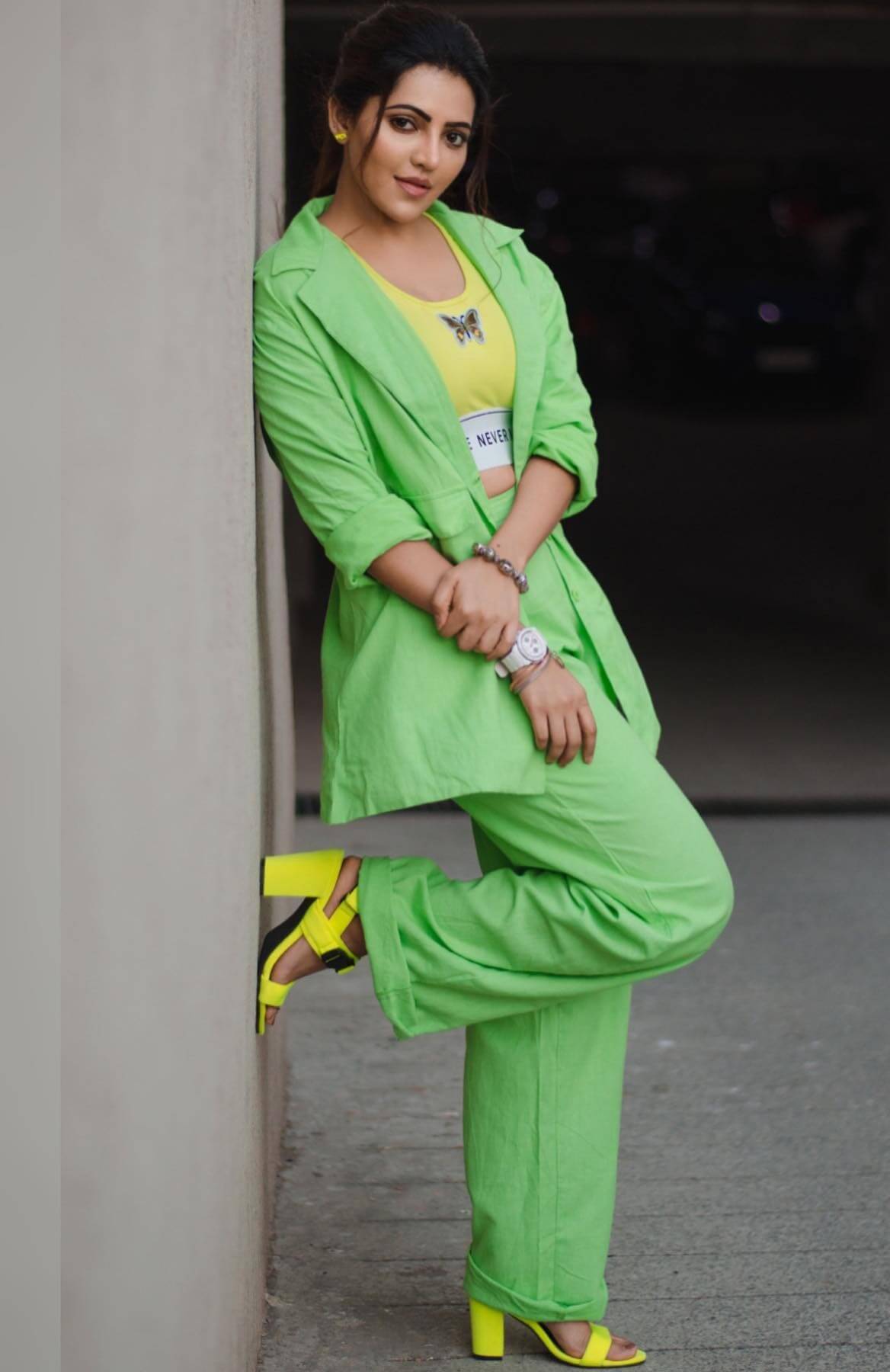 Athulya Ravi Chic Look In Green Blazer & Pants