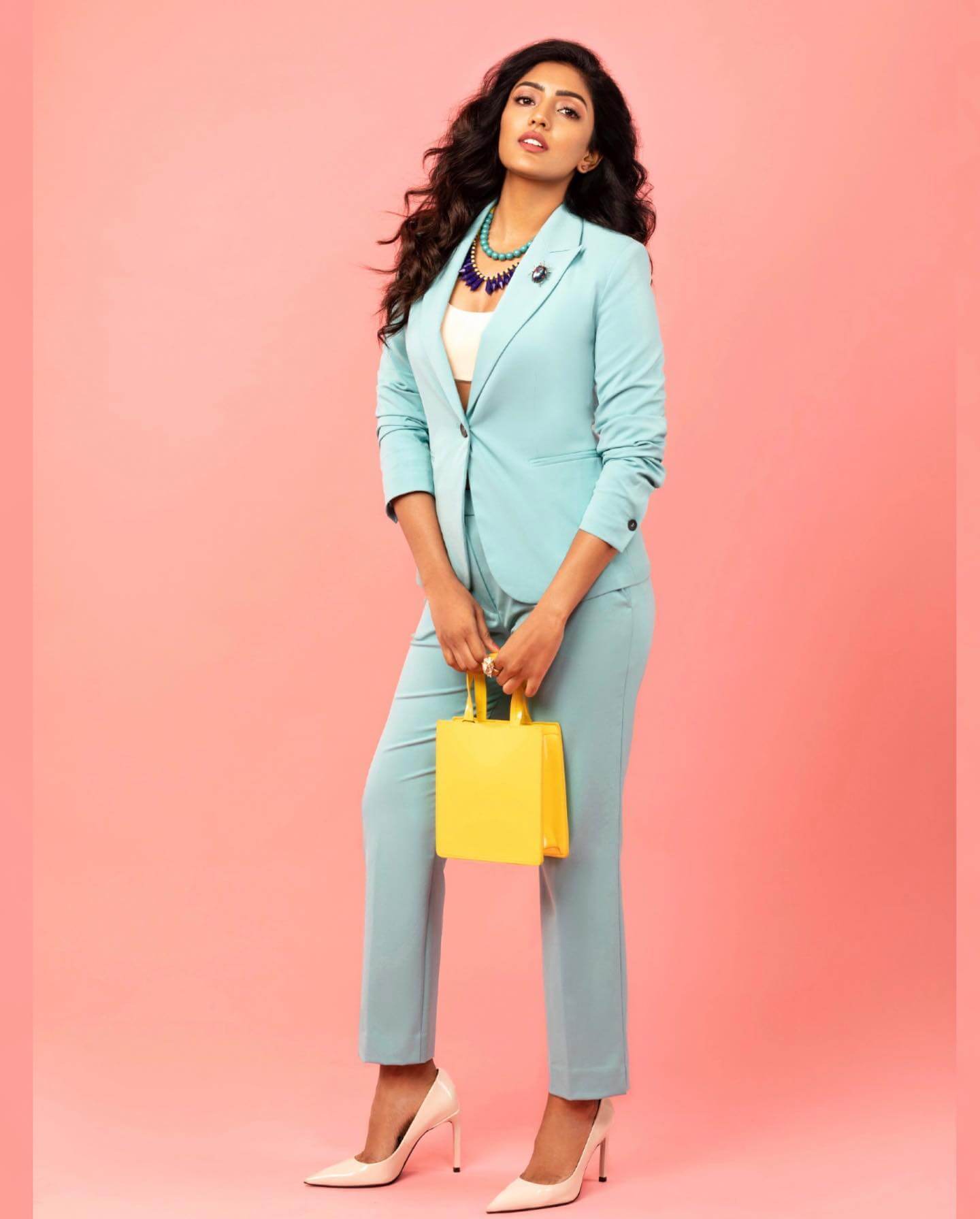 Eesha Rebba Shows How To Look chic In Blue Blazer Pants