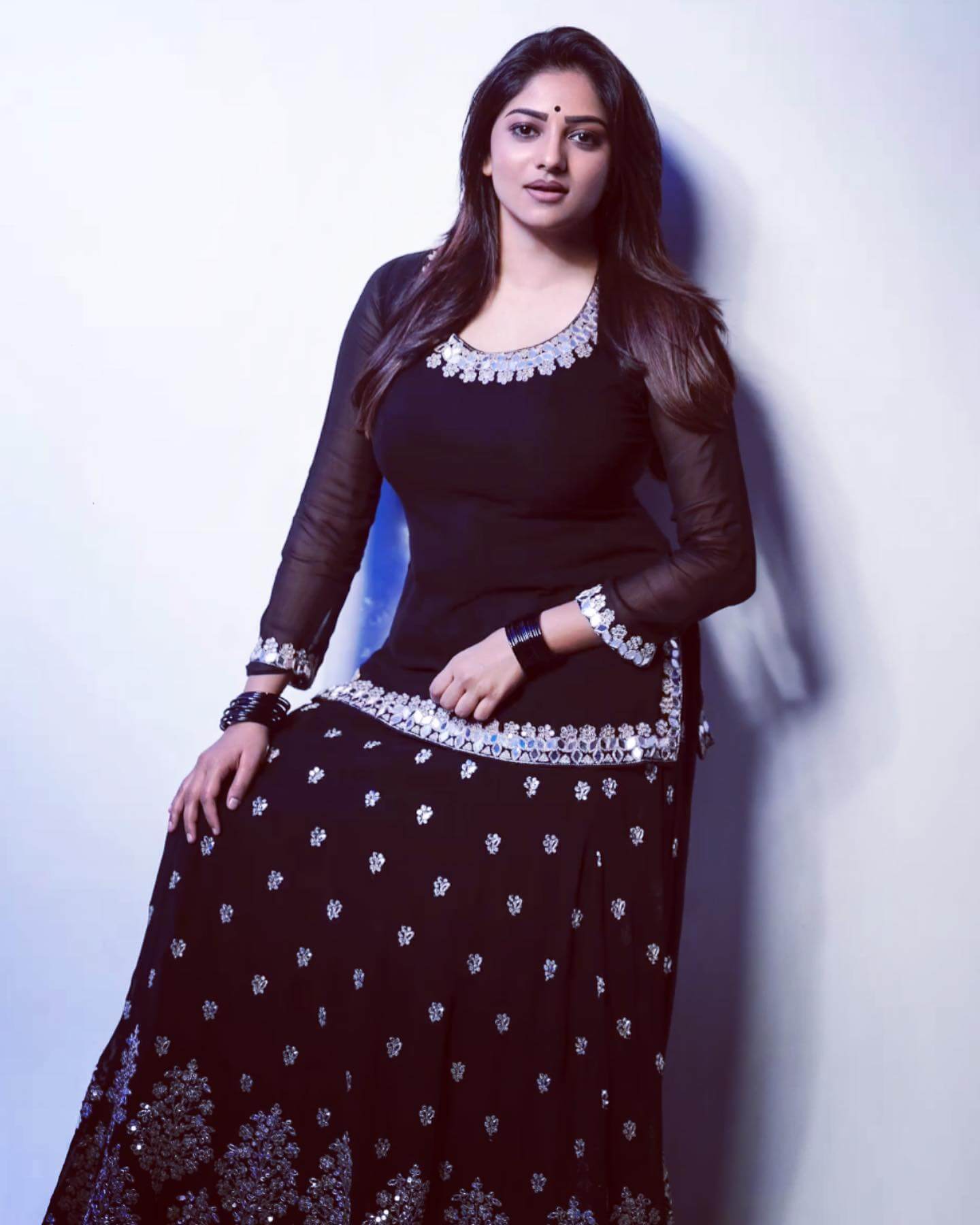 Rachita Ram In Black Skirt With Black Full Sleeves Blouse