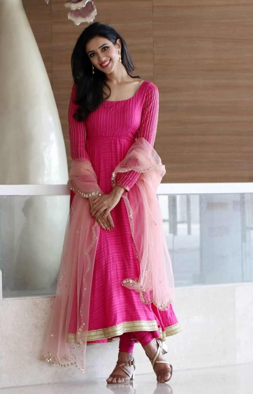 Riya Suman Donning in Pink Kurta Set At Paper Boy Success Party