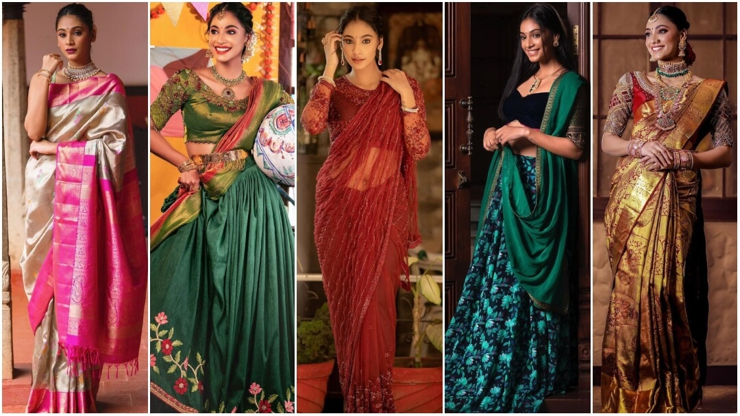 South Actress Anukreethy Vas Inspired Saree, Lehengas Outfits 