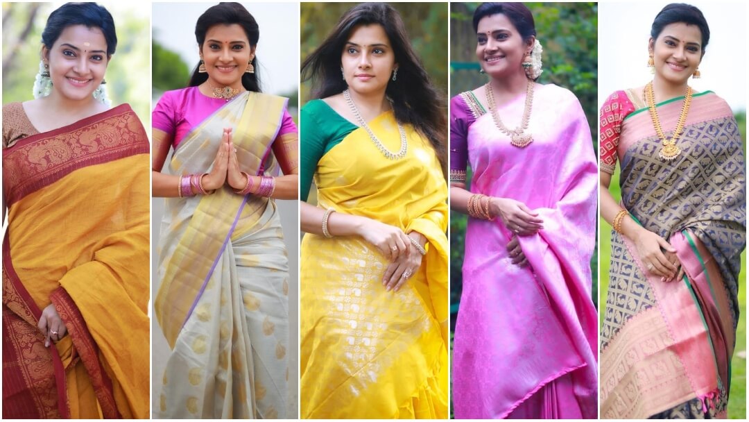 South Actress Shruthi Raj Ethnic Attires And Outfits