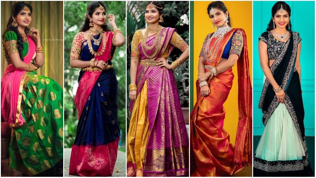 South Actress Venba Exclusive Traditional Bridal Outfits 