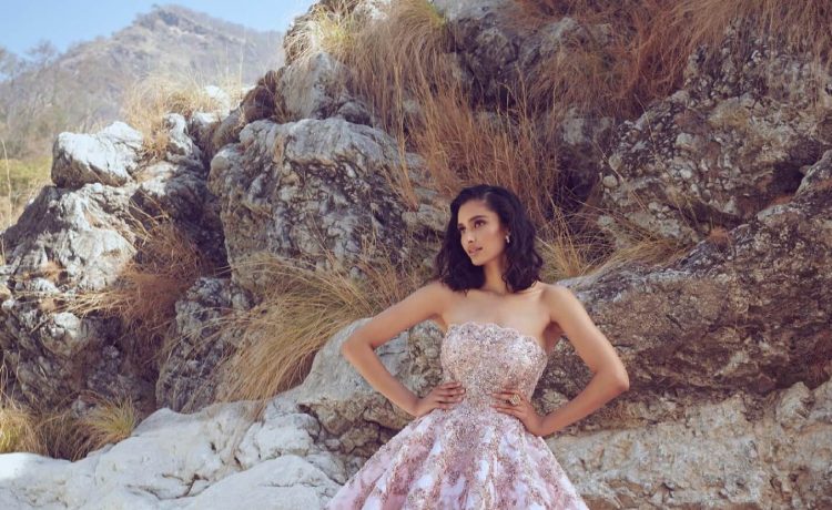 Dayana Erappa Gives Us Princess Vibes In Pink Off-Shoulder Fit & Flare Gown