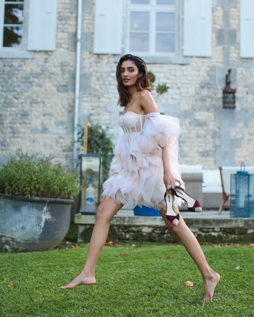 Dayana Erappa, In Short, Ruffled Off-Shoulder Dress Quirky Outfits Looks