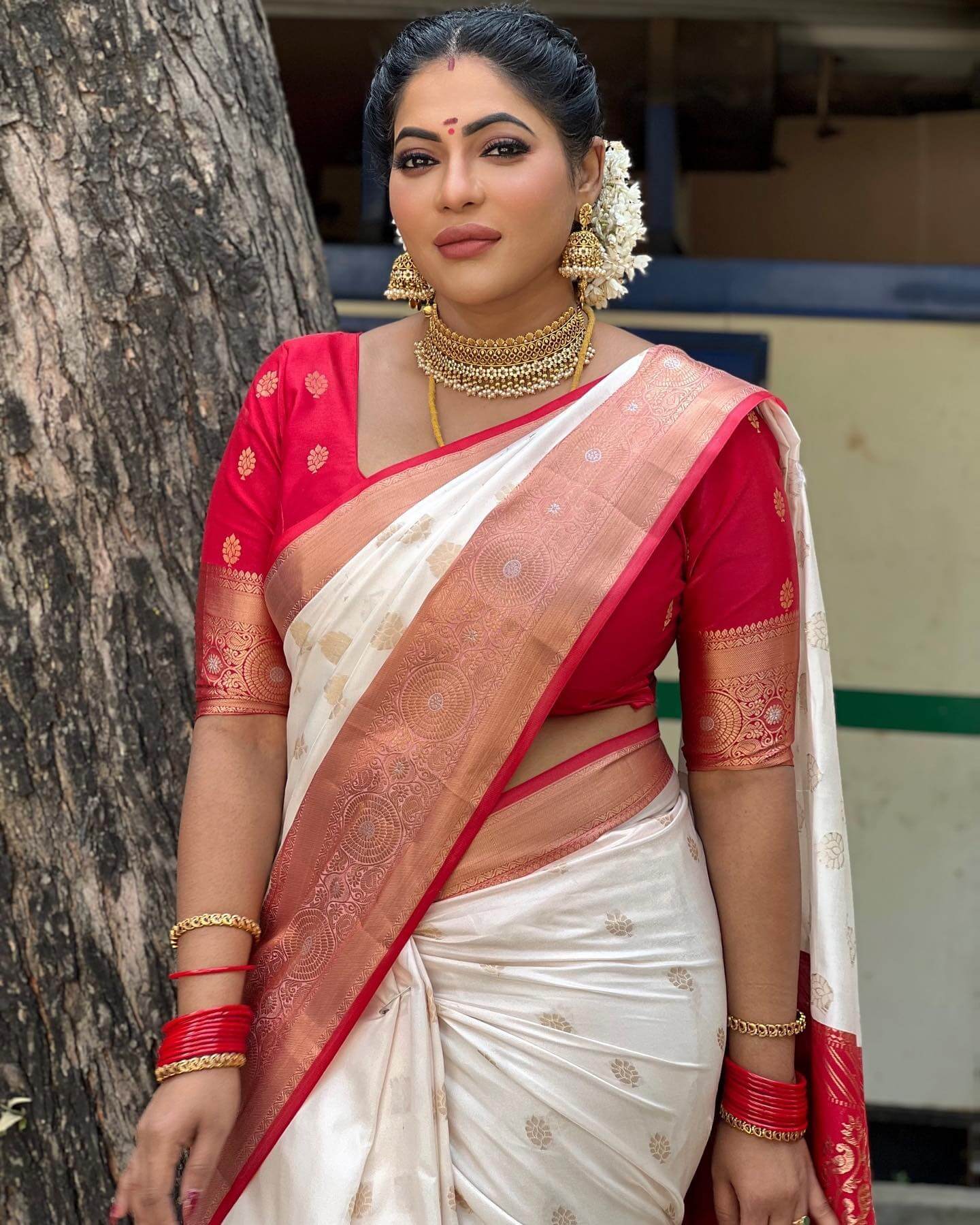 Reshma Pasupuleti Festive Ready Look In Traditional South Indian Saree - Ethnical Saree Outfits & Looks