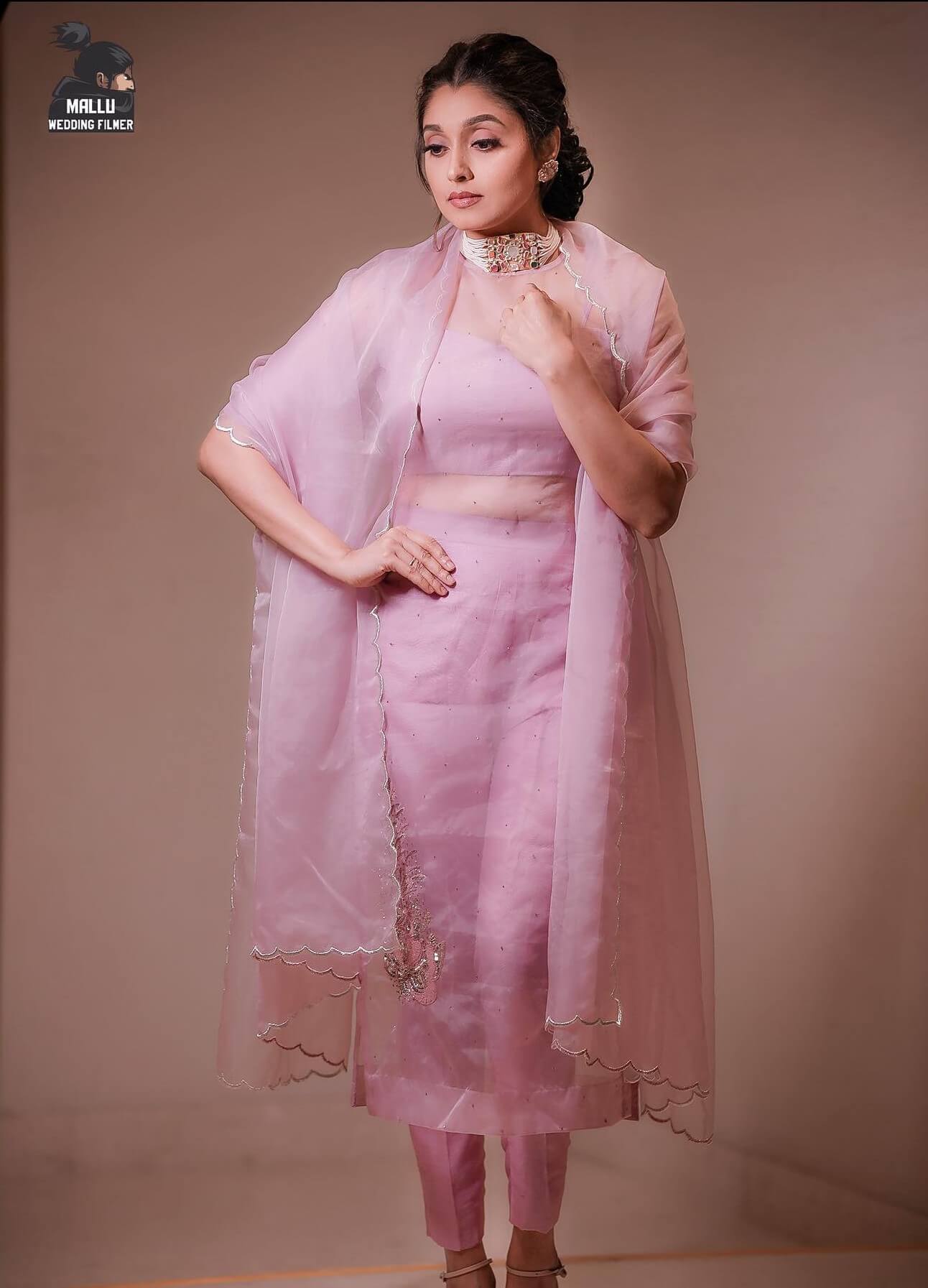Sija Rose Look Breathtakingly Gorgeous In Pink Sheer Organza Kurta Set 