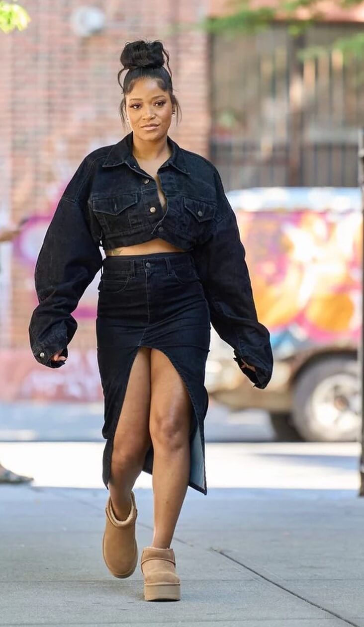 A Perfect Blend Of Comfort And Style - Keke Palmer Slays In A Chic Denim Co-ord Number